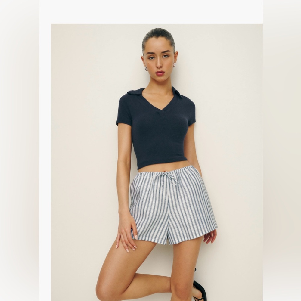 NWT Reformation Zoey Linen Shorts, XS